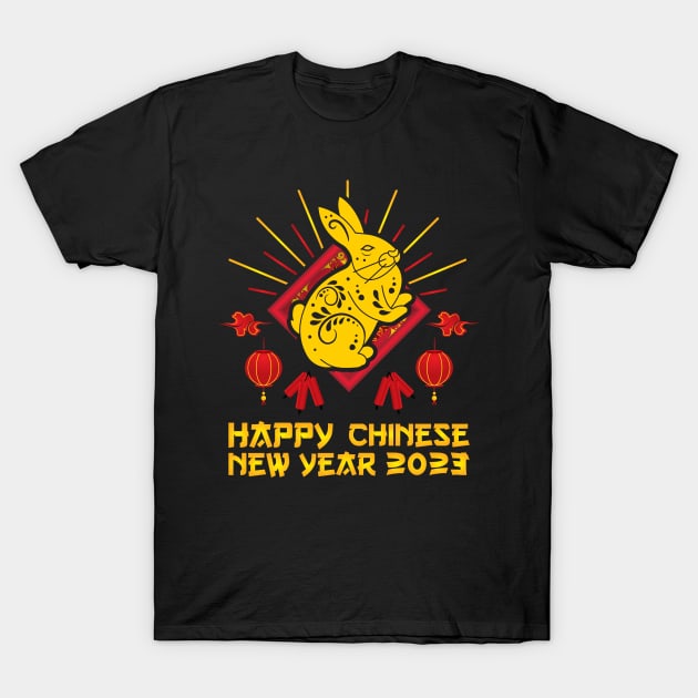 Good Luck Zodiac Happy Chinese New Year of the Rabbit 2023 T-Shirt by star trek fanart and more